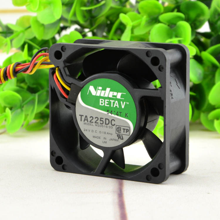 Original dress Nidec DC24V 0 6025 6025 6cm 6cm TA225DC M33516-16B ultra silent fan