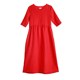 Red/Qu Shimu Mi Original 2024 Summer Travel Literary Linen Beach Grassland Vacation Red Dress