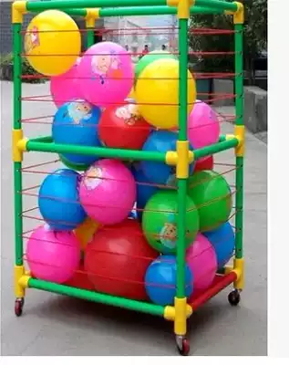 Kindergarten children's plastic basketball rack storage rack storage rack massage ball rack mobile basketball frame