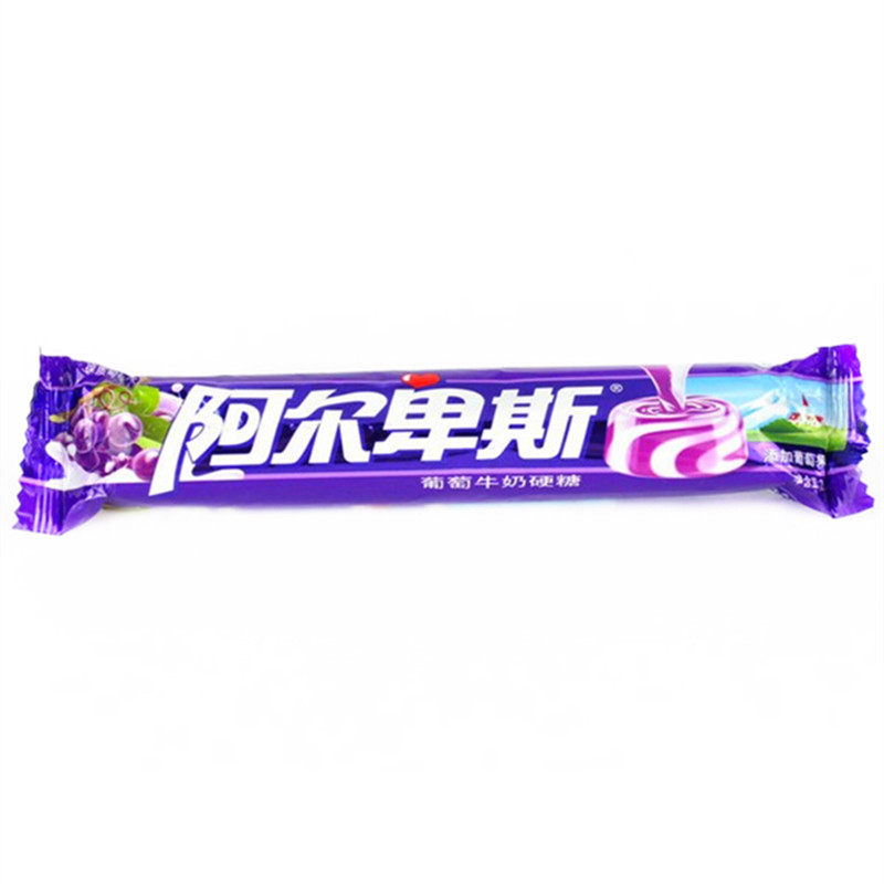 【天猫超市】阿尔卑斯葡萄牛奶味硬糖条形31g/条 添加葡萄果汁