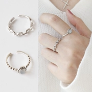 S925 sterling bạc nhẫn nữ hipster Nhật Bản và Hàn Quốc đơn giản Apollo phổ tinh tế nhẫn nhỏ quà tặng trang sức Hàn Quốc