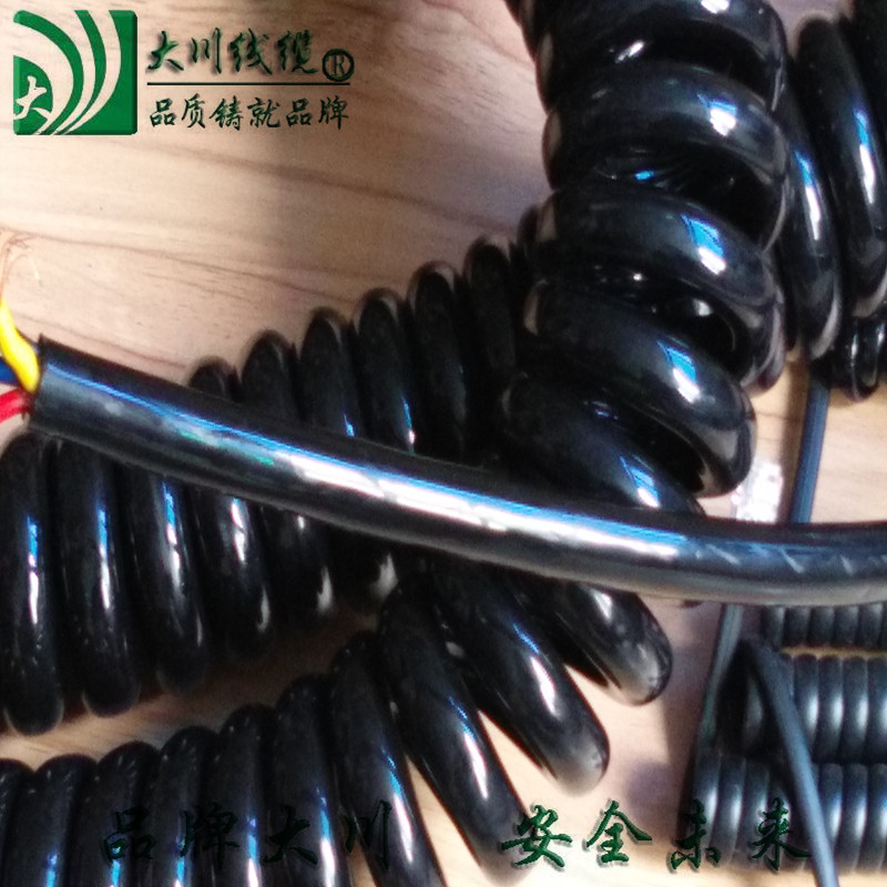 4 heart 0 5 square copper core PU brightness fog surface spiral wire 6 mm straight line outer diameter 4 heart 20# wire spring line