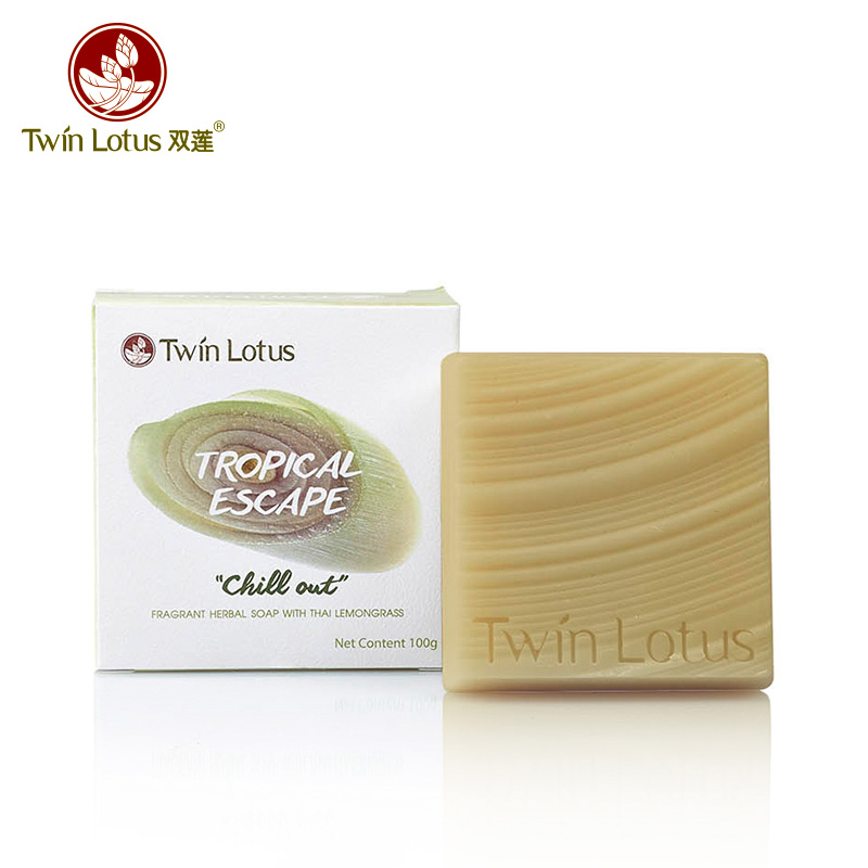 泰国进口双莲柠檬草泰式香皂100g柠檬草防护层阻隔敏感调理肌肤