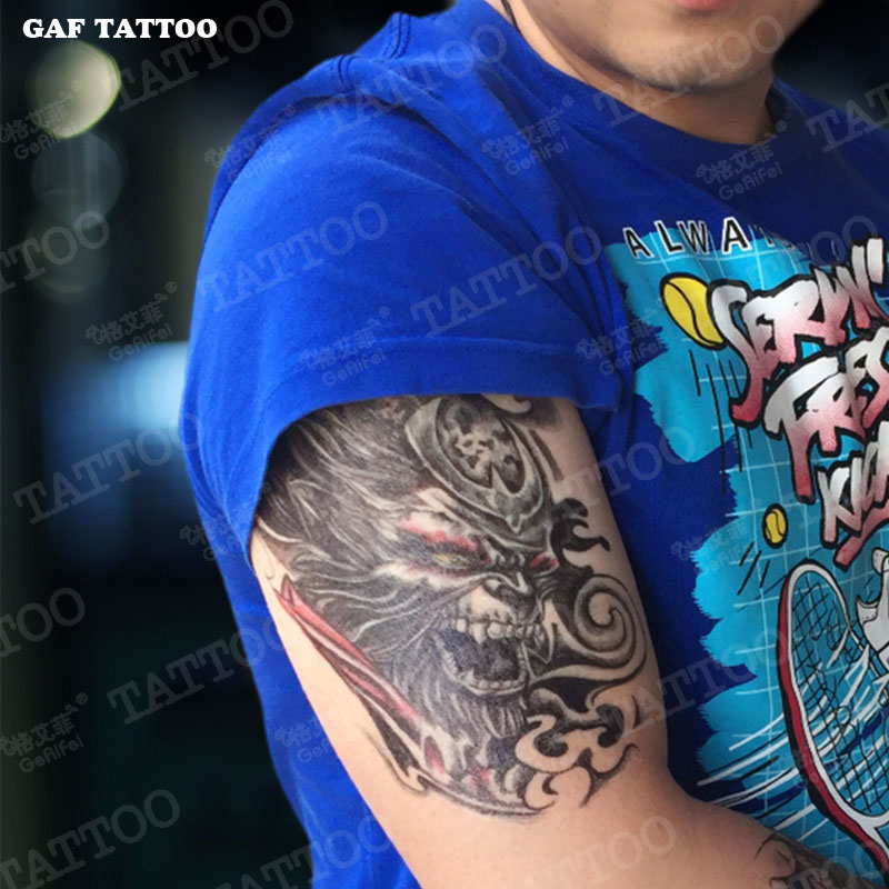 Gefi Feathers Battle Buddha Tattoo Stickers Waterproof Men And Women Arm Sun Wukong Monkey Head Big Picture Tattoos Stickers Gefi Feathers Battle Buddha Tattoo Stickers Waterproof Men And Women Arm Sun Wukong Monkey Head Big Picture Tattoos Stickers