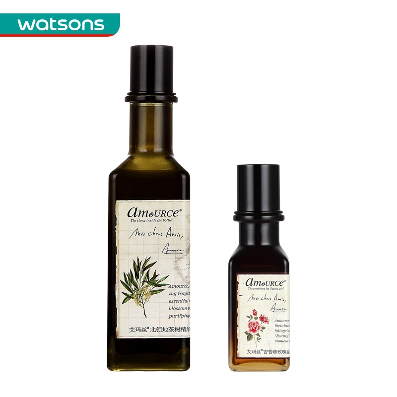 【屈臣氏】组合 艾玛丝北领地茶树精华露100ml+玫瑰花卉水35ml