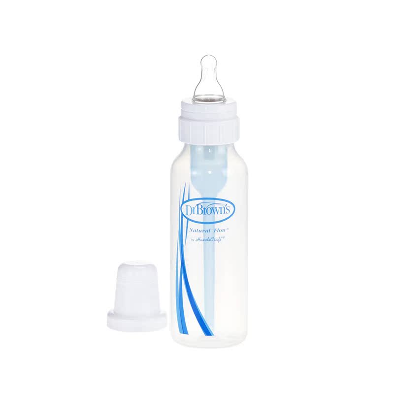 美国Dr.Brown's 布朗博士标准塑料防胀气奶瓶 240ml  单个装