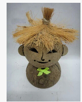 International Island Hainan specialty handicrafts coconut carving coconut shell piggy bank coconut baby boy decoration
