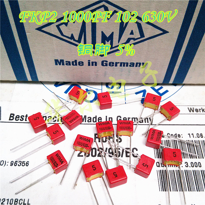 Weimar WIMA 1000PF 630v 1N 102400 V FKP2 Germany Weimar capacitive