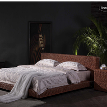 H801 rattan bed rattan bed rattan bed hotel rattan bed project Southeast Asia 1 8M double bed new style