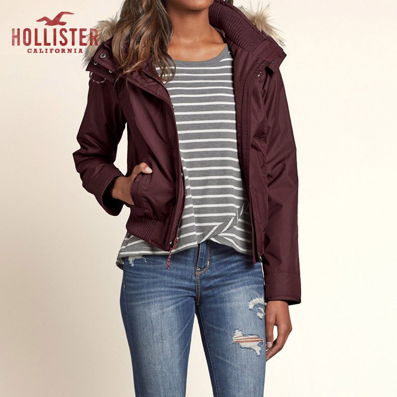 Hollister 全季防风短款夹克 女 97302