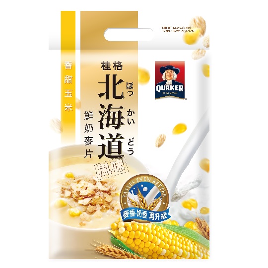 桂格 北海道香甜玉米麦片(29gx12包)QUAKER台湾官网直邮进口