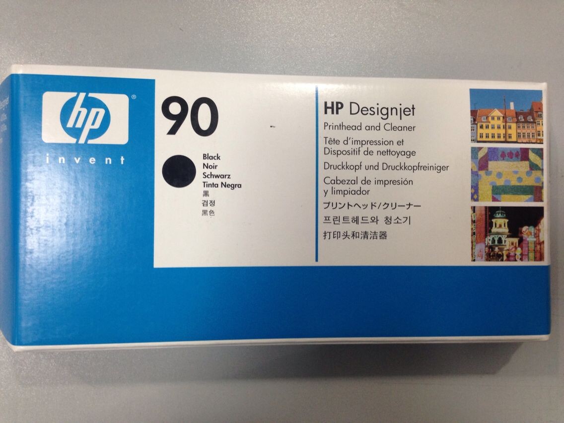 HP 90 C5054A black print head and cleaner-Taobao