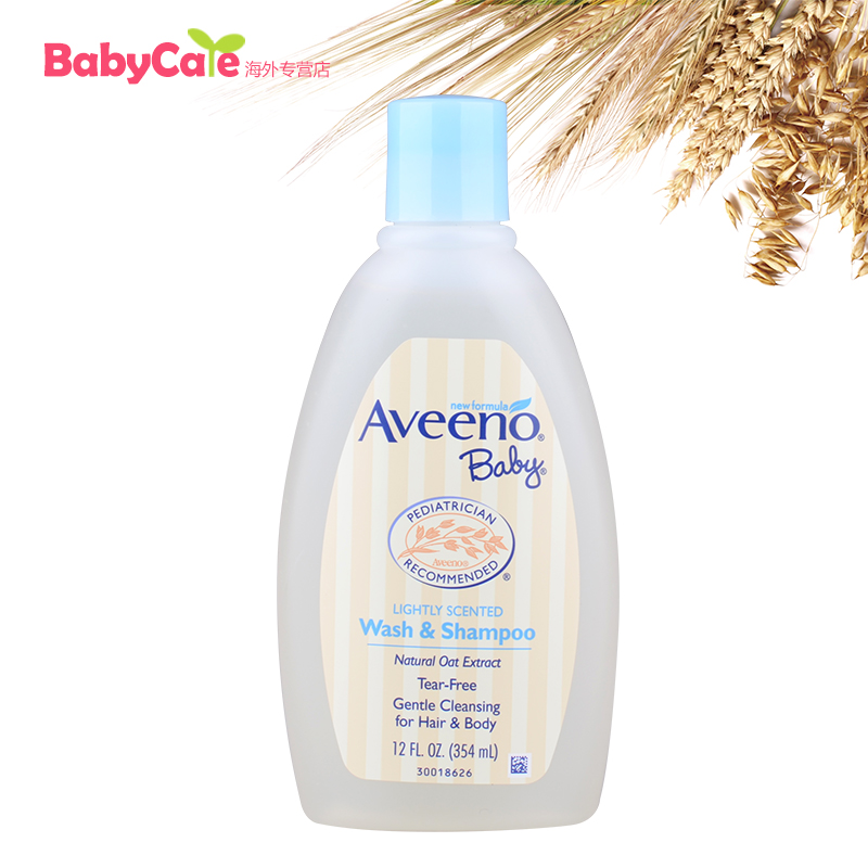美国Aveeno Baby艾维诺婴儿天然燕麦洗发沐浴露二合一354ML