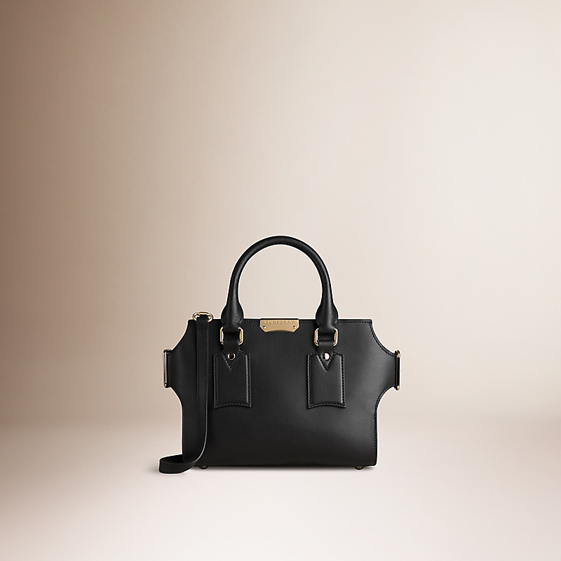 BURBERRY/博柏利小号皮革拼格纹压花裁片克丽芙顿手袋 39913411