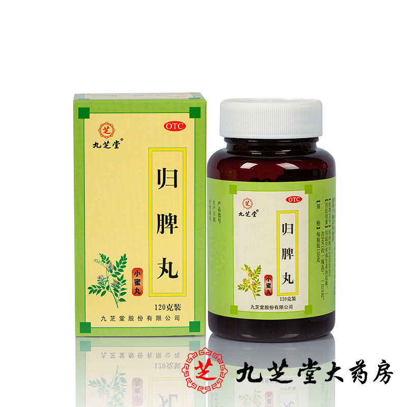 九芝堂 归脾丸小蜜丸 120g*1瓶/盒 用于心脾两虚头晕乏力食欲不振