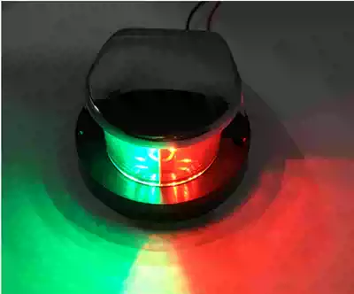 Yacht Marine stainless steel sailing signal light indicator light red Green 12VDC
