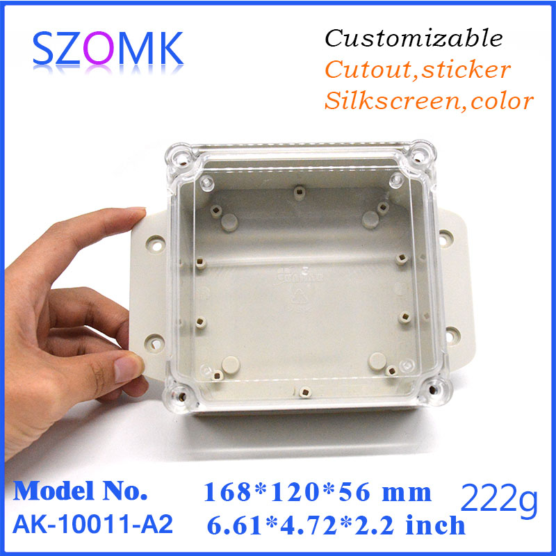 168 * 120 * 56 AK-10011-A2 power junction box meter instrument host shell housing plastic waterproof housing