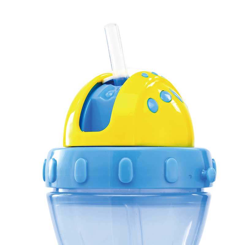 乐友孕婴童BOBO乐儿宝乐乐多功能吸管水杯蓝色400ml
