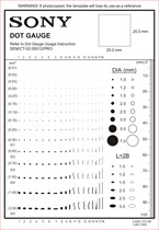 SONY Sony point gauge wire gauge film ruler comparison card stain detection card inspection gauge control card precision D005