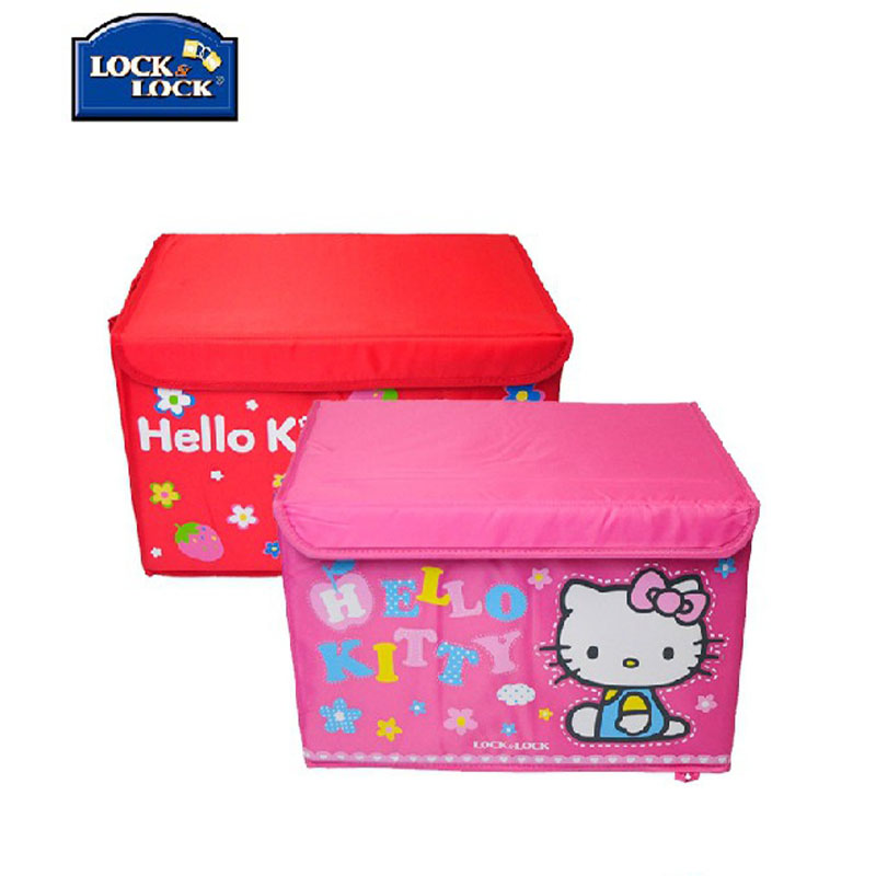 乐扣乐扣Hello Kitty儿童收纳箱23L 可折叠卡通收纳盒HKT152