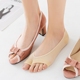 Mở ngón chân hai ngón chân nông miệng liền mạch vô hình vớ thuyền cá miệng rắn màu cotton vớ mới mùa hè siêu mỏng lưới thoáng khí - Vớ bông tất bông xù cho bé Vớ bông