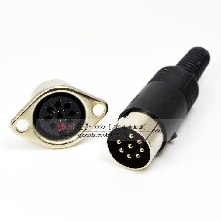 Large keyboard plug Socket DIN S terminal 3 4 5 6 7 8 P MIDI plug Three-eight core plug