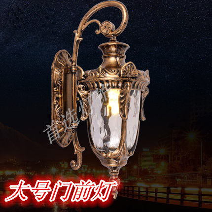 Thickening LED door large European wall lamp anti-aquatic balcony lamp retro-outdoor courtyard corridor