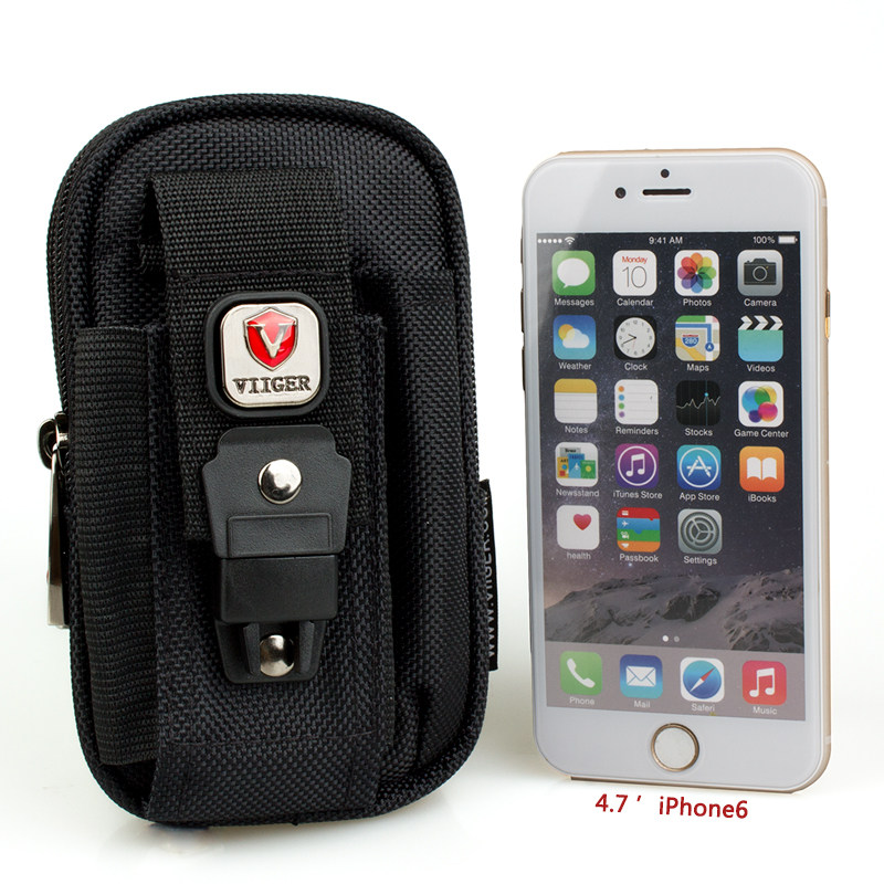 Men's 4 7 inches 6S 7 phone pockets iPhone8 wearing leather strap multifunction zero money vertical bar casual little hanging bag