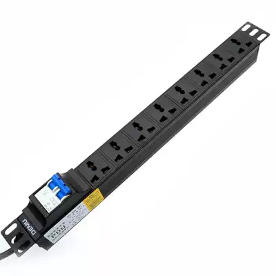 Demu 8-bit 19-inch cabinet socket flapper power wiring board all aluminum alloy PDU double-disconnect switch accepts customization