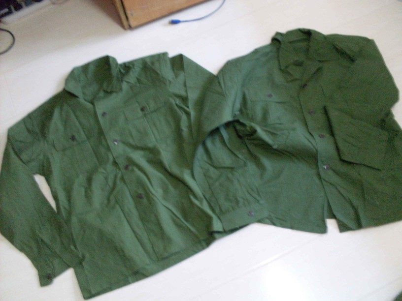 Brand new old goods 65 type cotton army green inside and outside dual-purpose shirt number body please consult customer service