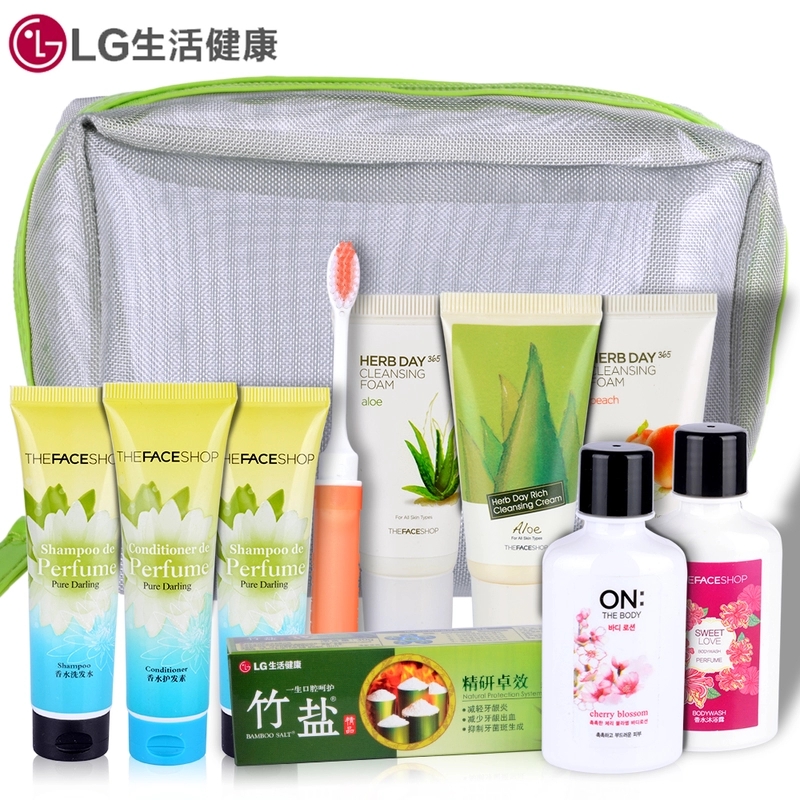 LG竹盐旅行套装（洗发+护发+沐浴+牙膏+牙刷+润体乳）