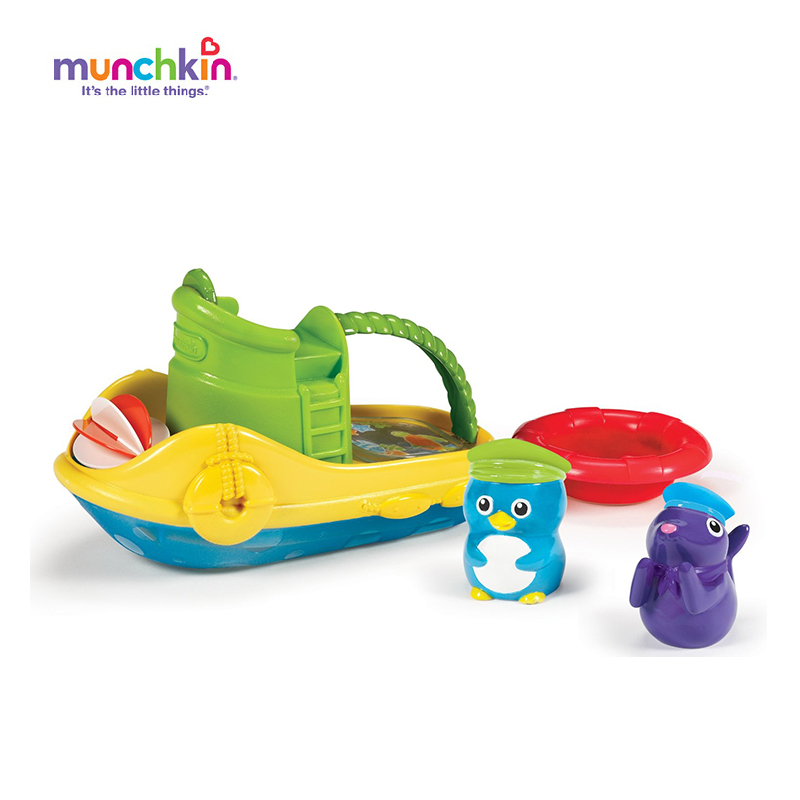Munchkin/麦肯齐 拖船轮船洗浴玩具 儿童玩具洗浴玩具 美国直邮