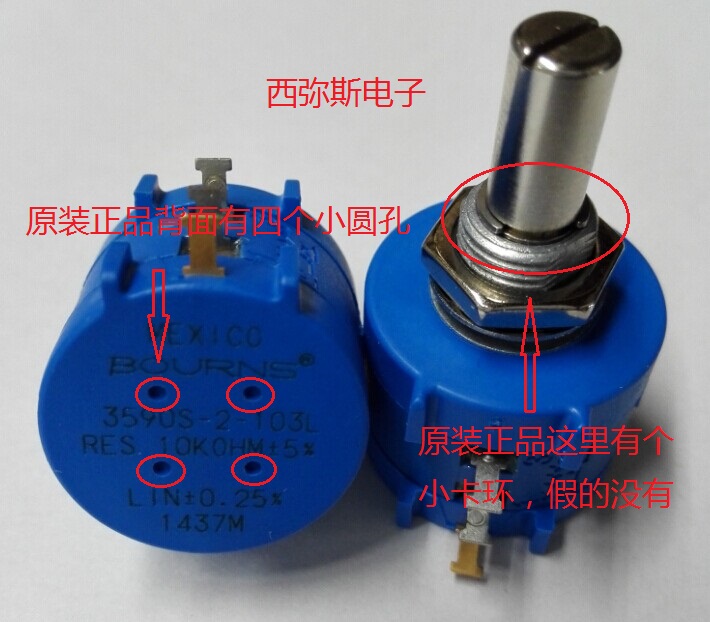 Original American BOURNS multiturn wire winding potentiometer 3590S-2-103L 10K2W adjustable resistor MEXICO