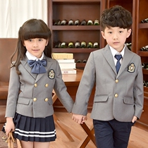 Suit class uniform primary school childrens clothing for men and women suit Autumn Winter British college wind kindergarten yuan fu