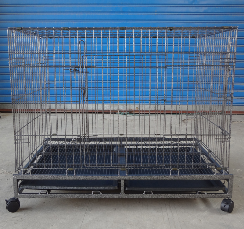宠域宠物狗狗笼具 半方管银花折叠狗笼大中小号可选 江浙沪皖包邮