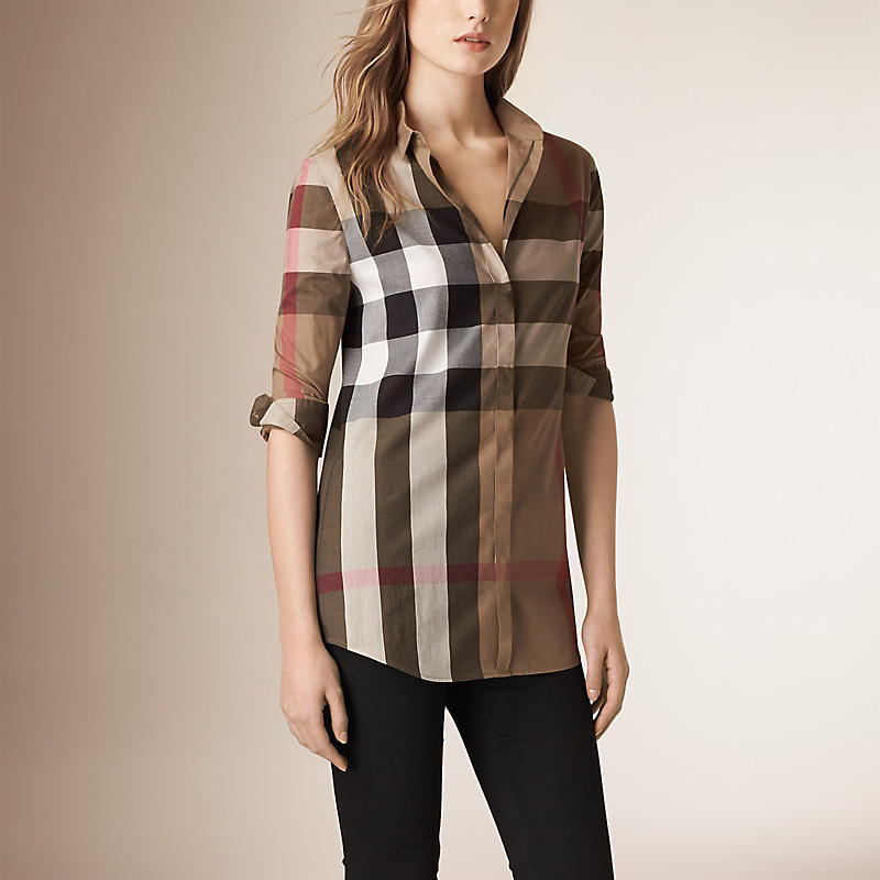 BURBERRY/博柏利格纹棉质衬衫 39765041