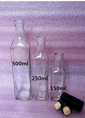 Wood Sekou Glass Oil Bottle Square Olive Oil Bottle Sesame Oil Bottle Sesame Oil Bottle Glass Oil Bottle Vinegar Bottle Sauce Bottle-Taobao