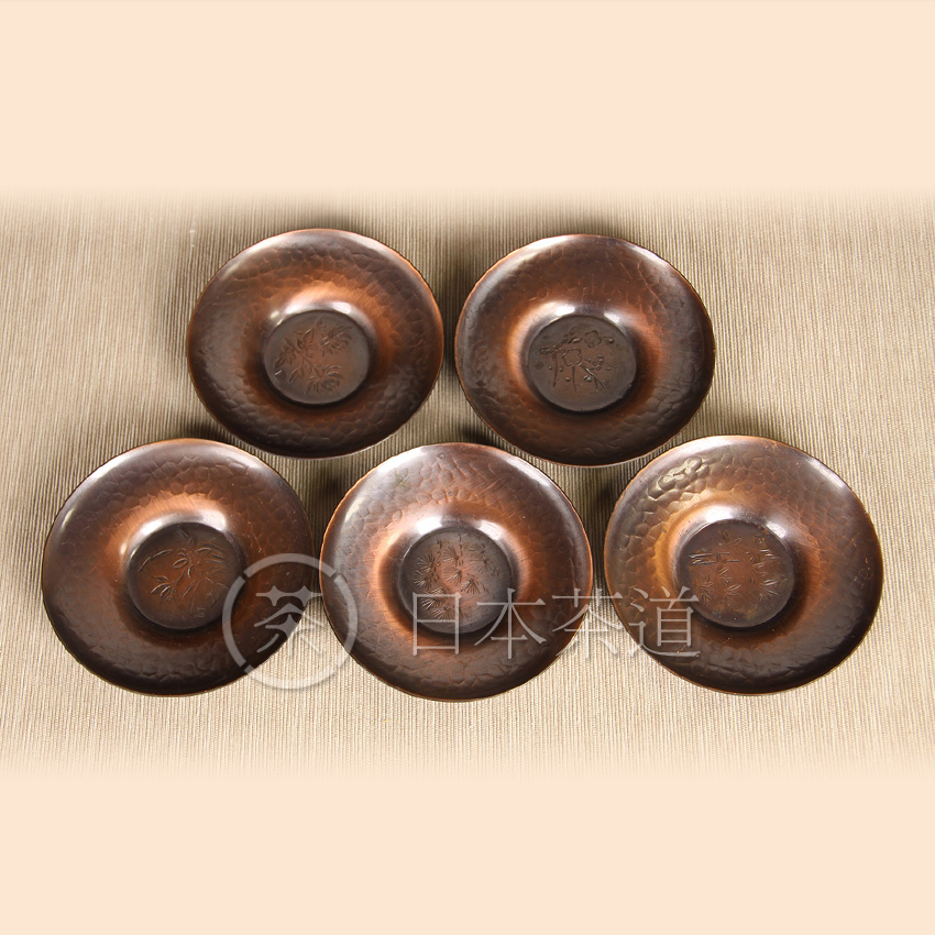 Z Japanese copper pure copper cup Melan bamboo daisy copper cup cup cup cup of five guests