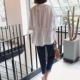 F07 Quần áo phụ nữ Hàn Quốc thế hệ mới đơn giản cổ tròn lỏng lẻo dây kéo vải lanh mùa xuân và mùa hè áo khoác gió của phụ nữ chống nắng mát mẻ - Trench Coat