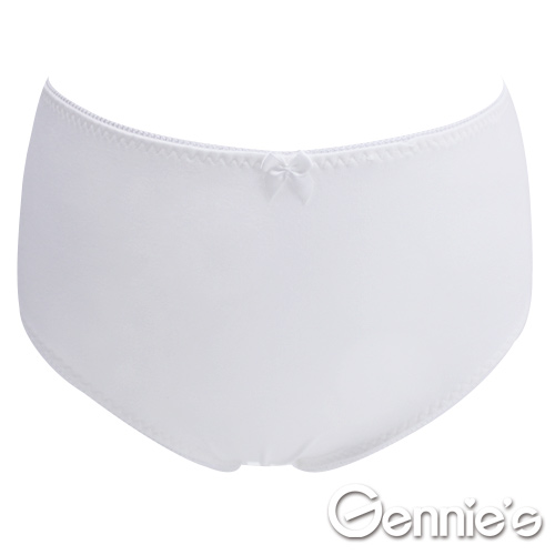 台湾官网直邮进口Gennie's奇妮舒适中腰孕妇内裤-白