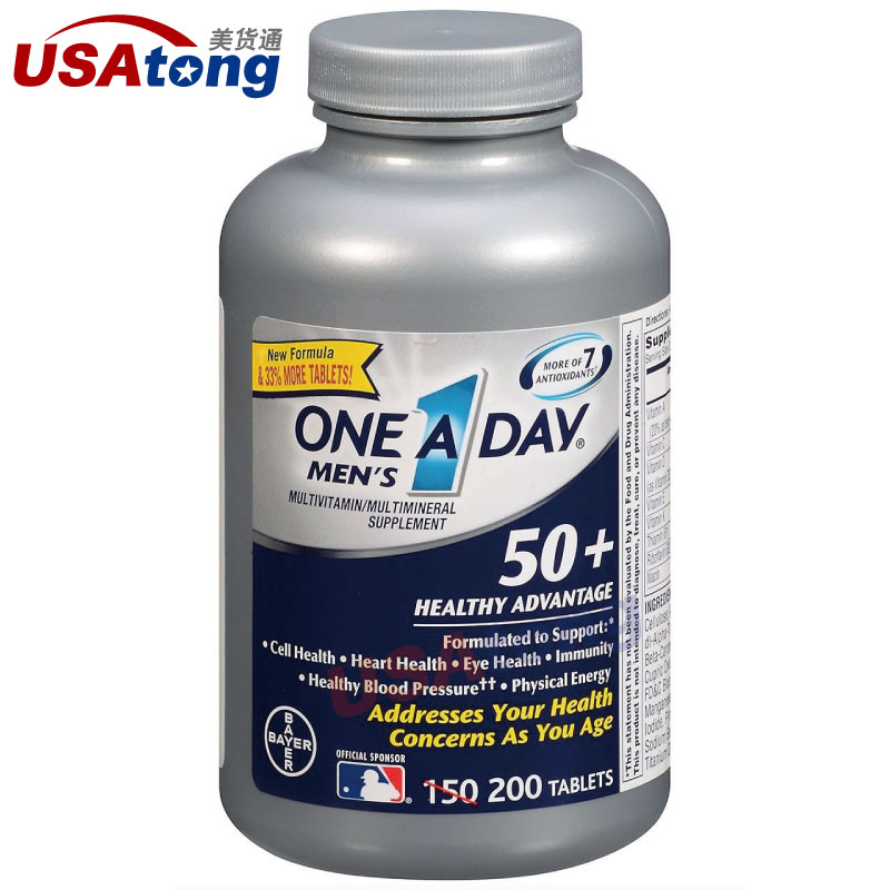 Bayer One A Day男性综合复合维生素矿物质50岁以上200粒