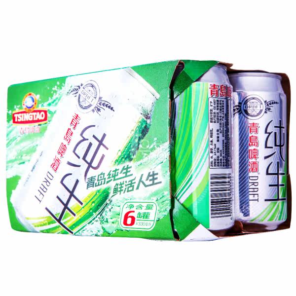 青岛 纯生啤酒（8度）330ml*6