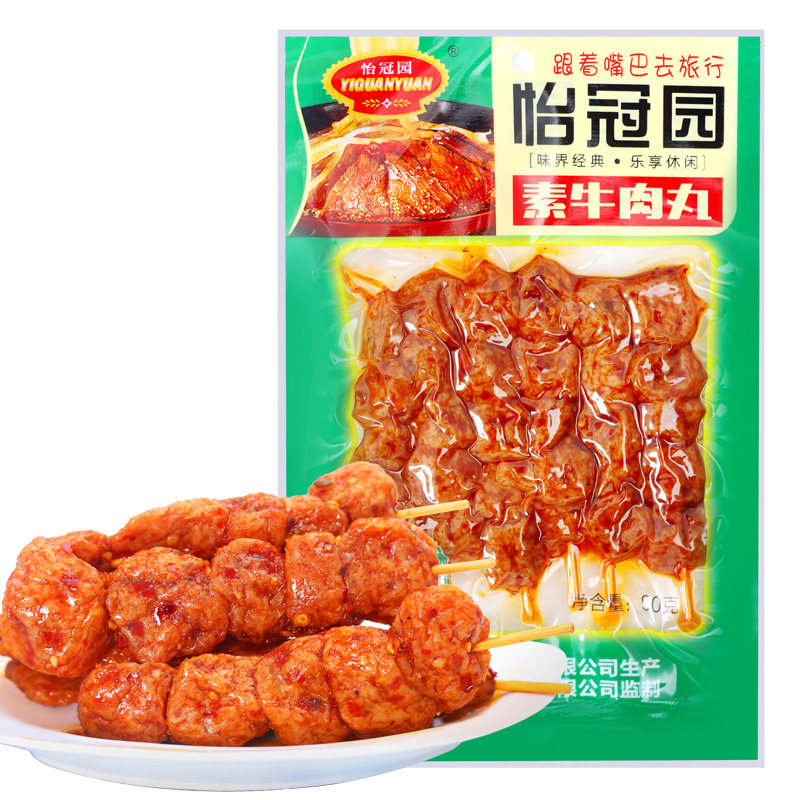 【天猫超市】怡冠园 素牛肉丸90g/袋 辣条 零食  小吃
