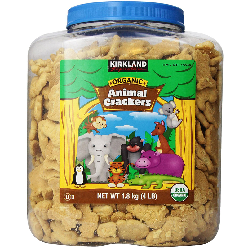 Kirkland柯兰Animal Crackers 动物图案儿童有机饼干原味1800g