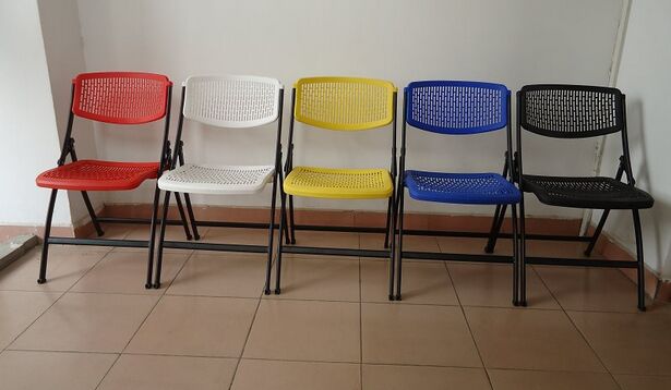 Folding chair Household simple plastic chair Special conference office chair Training chair Negotiation chair