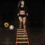 Áo nhanh nhẹn bậc thang đào tạo bóng đá nhảy thang tốc độ thang năng lượng thang tốc độ đào tạo thang đào tạo bóng đá thang - Bóng đá găng tay thủ môn nhí