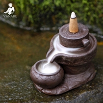 Turn-back incense stove Creative sandalwood Incense Burner Incense Stove Incense Burner thread Incense Stove Pendulum with ceramic Purple Sand Thread