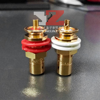 Original authentic american brand cmc816u oxygen-free copper plated 24k gold fever rca socket engraved gold-plated terminal