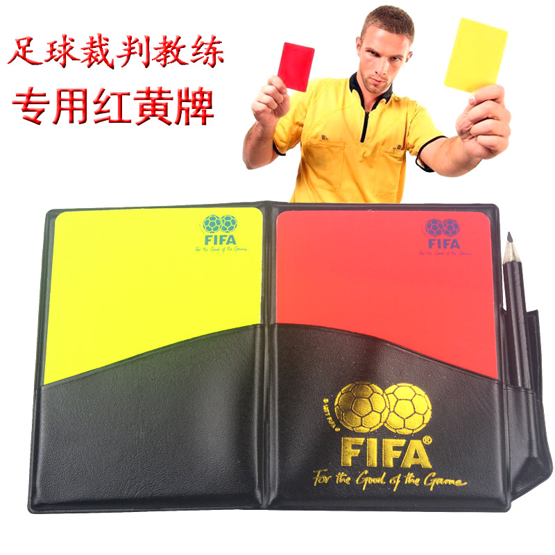 Soccer Red & Yellow Cards Record this red card yellow card referee tools with holster and pen Referee supplies