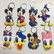 Phim hoạt hình hoạt hình xung quanh tsum Mickey Minnie Donald Vịt Python vịt hai mặt PVC mềm móc khóa